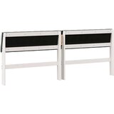 vidaXL Tapecirano vzglavje Svetlo siva 200 cm Masivno borovo les | Shoptok.si