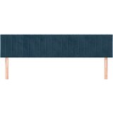  Posteljno vzglavje 2 kosa temno modro 80x5x78/88 cm žamet | Shoptok.si