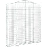  Lučne gabionske košare 2 kom 200x30x220/240cm pocinčano željezo | shoptok.hr