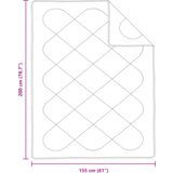  2-u-1 Punionica s jastukom 2 pcs Bijela 155 x 200 cm Mikrofibra | shoptok.hr