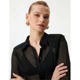 Koton Tuba Ünsal X Cotton - Lace Detailed Transparent Shirt | Shoptok.si