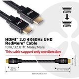 Club3d HDMI priključni kabel HDMI-A vtič\, HDMI-A vtič 10.00 m črna CAC-2313 #####4K UHD\, ognjevaren HDMI kabel, (20418319) Cene