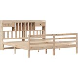 vidaXL Knjižna postelja brez vzmetnice 180x200 cm trdna borovina | Shoptok.si
