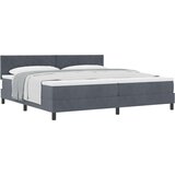vidaXL Krevet s uzheadom s madracem tamno sivi 200x200 cm baršun | shoptok.hr