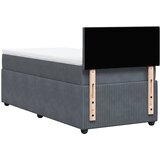  Box spring krevet s madracem tamnosivi 80 x 200 cm baršunasti | shoptok.hr