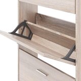  Drveni ormarić za cipele s izgledom hrasta i 5 pretinaca | shoptok.hr