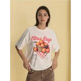 Sinsay Pamučna majica s printom naranče | shoptok.hr
