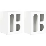  Noćni ormarić 2 pcs Visoki sjaj bijela 40 x 35 x 50 cm | shoptok.hr