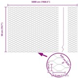  Ograde 11 kom U-kanal siva 60 cm čelik Šesterokutna ograda siva 0.5x50 m čelik | shoptok.hr