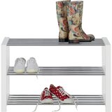 CARRYHOME regal za čevlje bela, barve kroma | Shoptok.si