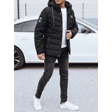 DStreet Kurtka męska zimowa pikowana z kapturem czarna | Shoptok.si