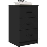 vidaXL Noćni ormar s ladicama Crna 38 x 38 x 66 cm Konstruirano drvo | shoptok.hr