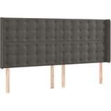  LED uzglavlje tamnosivo 183 x 16 x 118/128 cm baršunasto | shoptok.hr