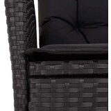  7-dijelni vrtni blagovaonski set s jastucima crni od poliratana | shoptok.hr