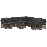 vidaXL Vrtna sedežna garnitura 12 pcs Siva poli ratan, (5000271085) | Shoptok.si
