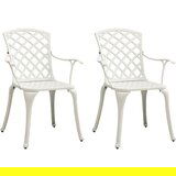 Maison Chic Vrtni stoli - Stol za vrt 2 kosa liti aluminij beli JS1221, (21878334) | Shoptok.si