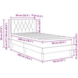  Okvir kreveta s madracem Tamnozelena 90 x 200 cm Baršun | shoptok.hr