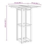 Bistro stol 75 x 75 x 110 cm od masivnog bagremovog drva | shoptok.hr