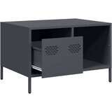 vidaXL Klubska mizica antracit 68,5x50x43,5 cm valjano jeklo | Shoptok.si