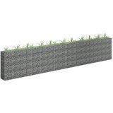 vidaXL Gabionska sadilica od pocinčanog čelika 450 x 30 x 90 cm | shoptok.hr