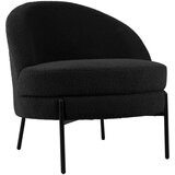 Leitmotiv Črn fotelj iz tkanine bouclé Noble – | Shoptok.si