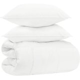 vidaXL Set pokrivača 155 x 220 cm Ne Pamuk bambus poliester Bijela - 155 x 220 cm 60 x 80 cm Cijene