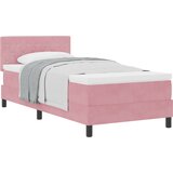 vidaXL Box Spring postelja z vzmetnico Roza 100x200 cm Žamet, (22052201) Cene