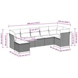  7-dijelni set vrtnih sofa svjetlosivi od poliratana | shoptok.hr