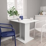 vidaXL Jedilna miza bela 80x80x75 cm iverna plošča Cene