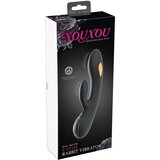 XouXou električni vibrator s klitorisnom polugom na baterije (crni) | shoptok.hr