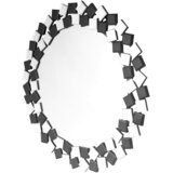 Kayoom STENSKO OGLEDALO, 80/80/1,6 cm kovina, steklo, leseni material Slike