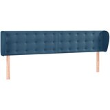 vidaXL Vzglavje z ušesi temno modro 163x23x78/88 cm žamet, (20953856) | Shoptok.si