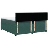 vidaXL Krevet s oprugama i madracem tamnozeleni 200x200 cm baršunasti | shoptok.hr