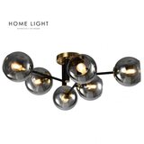 talia 36 visilica 6*E14 crna/bakar  talia 36 visilica 6*E14 crna/bakar Slike