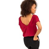 BASIC Feel Good T-shirt-RV-TS-4662.86-burgundy | shoptok.hr