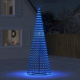 vidaXL Osvetljena novoletna jelka stožec 688 LED modra 300 cm | Shoptok.si