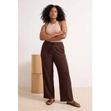 Trendyol Ženske pantalone TBBSS26AR00038, Braon Cene