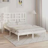  Posteljni okvir bel iz trdnega lesa 140x200 cm, (20645966) | Shoptok.si