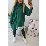 Kesi Insulated sweatshirt with zipper dark green Cene