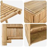  Vanjski bar stol i stolice 3 kom. 2-sjedala Prirodna Bambus Smeđa 115 x 55 x 105 cm | shoptok.hr