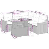  6-dijelni set vrtnih sofa od poliratana s jastucima sivi | shoptok.hr