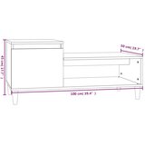  Stolić za kavu boja hrasta 100x50x45 cm konstruirano drvo | shoptok.hr