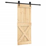 vidaXL Klizna vrata s priborom za montažu 80 x 210 cm masivna borovina | shoptok.hr