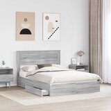  s od storage Siva Sonoma 140 x 200 cm Konstruirano drvo | shoptok.hr