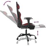  Masažni gaming stol z oporo za noge črn in vin. rdeč um. usnje, (21152295) | Shoptok.si