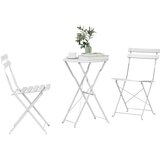  Sklopivi bistro set 3 pcs Bijelo Čelik | shoptok.hr