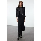 Trendyol Black Maxi Denim Skirt