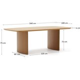 Kave Home Blagovaonski stol u dekoru hrasta u prirodnoj boji 100x240 cm Litto – | shoptok.hr