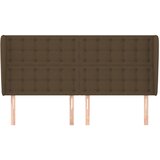  Uzglavlje s ušima tamnosmeđe 203x23x118/128 cm od tkanine | Eponuda.com