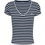 Tommy Jeans Majica 'ESSENTIAL' temno modra / bela | Shoptok.si